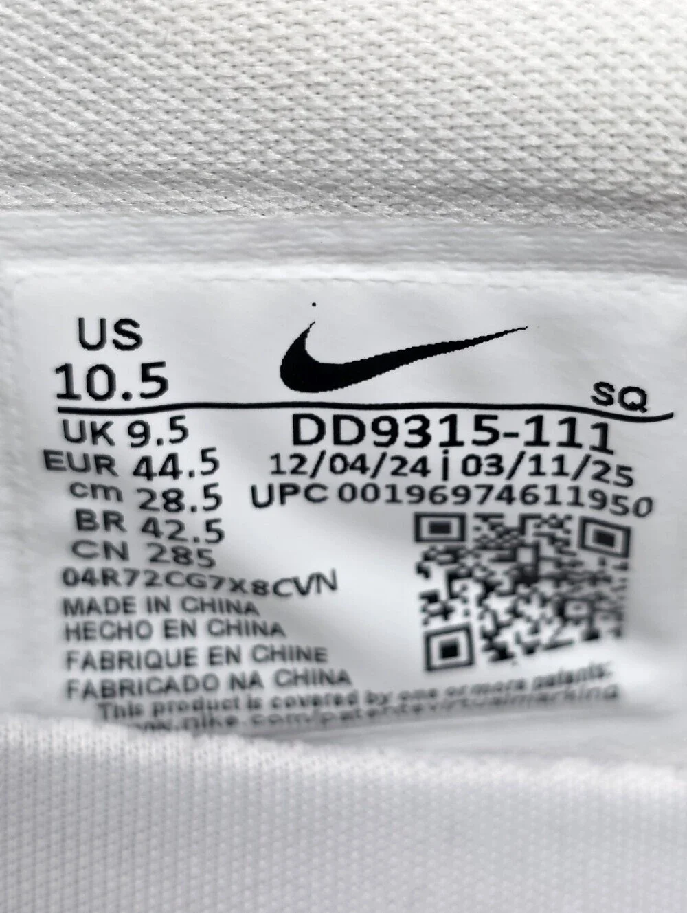 Air Jordan 1 Low G White Gum Men's Size 10.5 DD9315-111 Golf Shoes Sneakers New